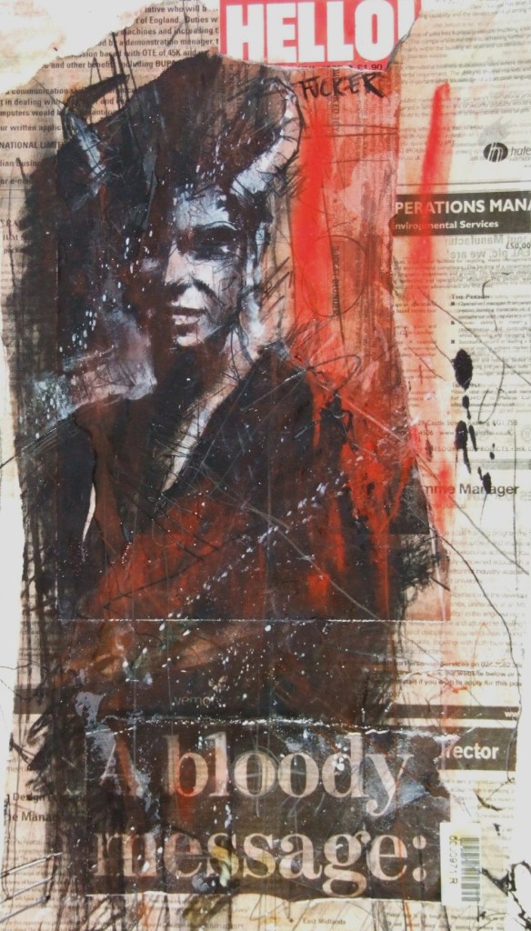 'hello fucker', 33 x 50 cm